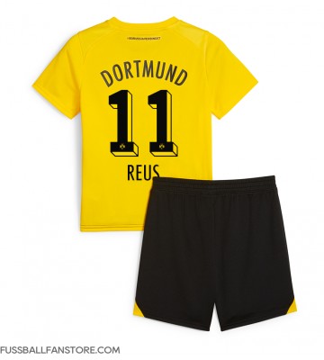 Borussia Dortmund Marco Reus #11 Replik Heimtrikot Kinder 2023-24 Kurzarm (+ Kurze Hosen)